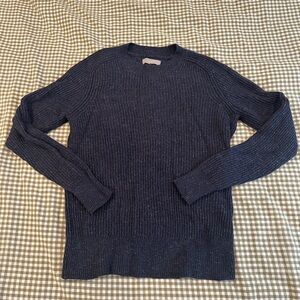 Everlane Men's Wool Dark Blue Crewneck Sweater